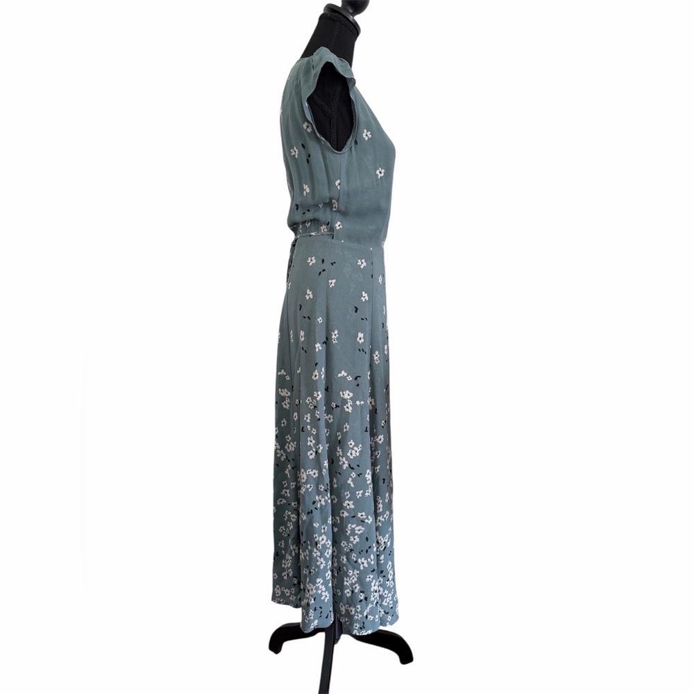 Reformation Mollie Teal Floral Dress - Picture 2 of 7